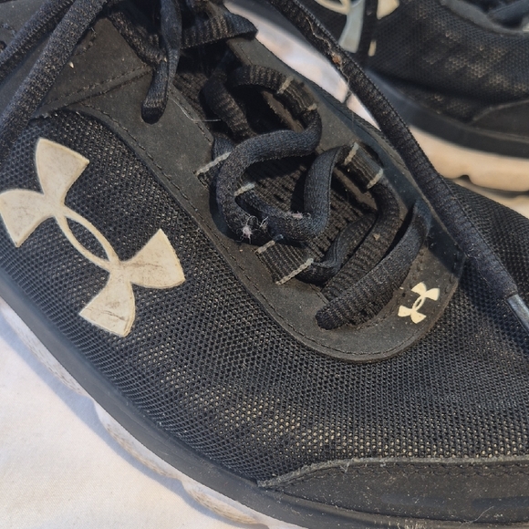 Under Armour Black and White Athletic Shoes - Picture 4 of 14